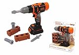 Smoby - Black+Decker - Mechanischer Akkuschrauber - Kleinkind Spielzeug - 2 Bits + 4 Zubehörteile