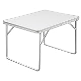 Deuba Alu Campingtisch Klappbar mit Tragegriff 80x60x70 cm faltbar leicht Klapptisch Beistelltisch Falttisch Koffertisch Camping