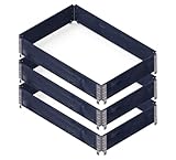 Upyard GardenBox 3er-Set - modernes Hochbeet aus Palettenrahmen - modulares Paletten-Hochbeete aus Holz für Garten und Terrasse - PEFC-Zertifiziert, 120x80x58,5, Schwarz