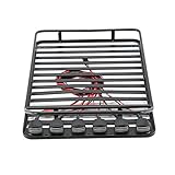 WUPEDI Metall-Gepäckträger mit 6 Lichtern Klettern Auto-Zubehör Klettern Auto Dachgepäckträger mit 6 Lichtern Autodachträger(Square Black)