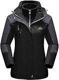 TACVASEN Damen 3-in-1 Jacke Wasserdicht Fleece Gefüttert...