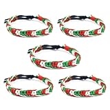 5 PCS Palästina Armband, Palästina Flagge Geflochten Armband, Palästinensische Schwarz Weiß Hand G Seil Grün Rote