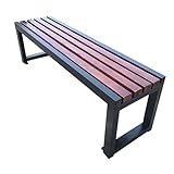Generisch Gartenbank Metall,wetterfest Sitzbank,Balkonbank 2-Sitzer,400kg Belastbar,100/120/150/180 cm,Parkbank,Holzbank für Garten,Terrasse,Balkon(100 cm)