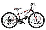 Canellini Kinderfahrrad MTB Vortex 24 Zoll (schwarz/rot)