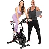 Miweba Sports Profi Indoor Cycling Bike MS300 | 13 Kg Schwungmasse - Traglast 100.0 Kg - Fitness Heimtrainer Fahrrad - Pulsmessung - Stufenfreie Widerstandsverstellung - Speedbike - Ergometer