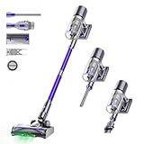 EUARY 55KPa Akku Staubsauger Kabellos 600W Handstaubsauger Kabellos Akkustaubsauger mit Wischfunktion Wischsauger Kabellos mit 2 Akkus Stabstaubsauger & Elektrische Kehrbesen Cordless Vacuum