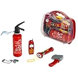 Theo Klein 8984 Fire Fighter Henry 7-teiliger Feuerwehr-Koffer I Feuerlöscher mit Spritzfunktion, Brecheisen, Taschenlampe u.v.m. I Spielzeug für Kinder ab 3 Jahren