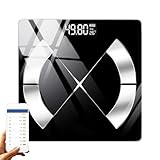 Badezimmerwaagen Für Gewichtsmessung - Genaue Smart USB-Waage Mit Körperfettanalyse,Körperpflege Kleingeräte Für Wellness Büro Reisen Training Badezimmer