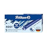 Pelikan 310748 Großraum-Tintenpatrone 4001, königsblau, 5 Patronen in Faltschachtel