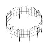 Shurzzesj Kleiner Gartenzaun, Gartenzaun aus Metall | Drahtzaun Paneele 10 Stück, Gartenzaun Zierzaun Gartenzaun ohne Graben,