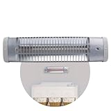 Babyruf BR 60 Heizstrahler Baby | 600 Watt | Wickeltisch Heizstrahler | Abschaltautomatik | Baby Wärmelampe | Wickeltischstrahler | Wärmelampe Baby | Wärmestrahler Baby | Einfache Wandmontage | Silber