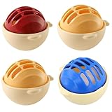 4 Stücke Kugelfisch-Form Tierhaarentferner Waschmaschine, Wiederverwendbare Fusselbälle gegen Tierhaare von Hunden und Katzen, Anti-Fussel Waschbälle für Waschmaschine und Trockner, Haarfänger