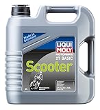 LIQUI MOLY Motorbike 2T Basic Scooter | 4 L | Motorrad 2-Takt-Öl | Art.-Nr.: 1237, farblos