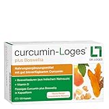 curcumin-Loges® plus Boswellia - 120 Kapseln - Nahrungsergänzungsmittel mit hoch bioverfügbarem Curcumin und Boswelliasäuren sowie Vitamin D
