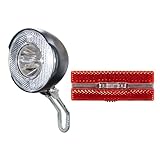 LED-Beleuchtungs-Set mit Batteriebetrieb, Vorderlicht 30 Lux, Rücklicht für Gepäckträger