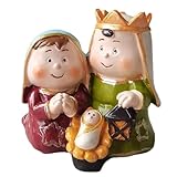 HOOLRZI Weihnachtskrippe Krippe Ornament religiöse Figuren für Weihnachtsdekoration