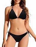Giyaluzw Bikini Damen Set (DE/NL/SE/PL, Alphanumerisch, M, Regular, Regular, Schwarz)