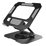 Bighan Tablet Ständer, 360° Drehbar Verstellbar Tablet Ständer Kompatibel für 4-13 Zoll Telefon/Tablet, Super Stabil Universal Tablet Halterung Kompatibel für iPad, iPhone, Kindle (Schwarz)