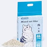 Nobleza Tofu & Bentonit Katzenstreu 2,5 kg (6 L) – Gemischtes Katzenstreu, Schnell klumpend, staubfrei, Starke Geruchskontrolle