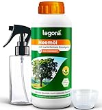 Legona Neemöl mit Emulgator – Niemöl 1 L mit Waschnussextrakt (20%) für natürliche Pflanzenpflege, ergibt ca 200 L für Garten und Zimmerpflanzen mit 300 ml Sprühflasche