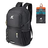 SKYSPER Ultraleichter Faltbarer Rucksack 30L mit Nassfach - Wasserfest und Verstaubarer Daypack für Wandern, Reisen, Radtouren und Städtetrips