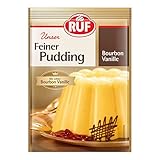 RUF Feiner Pudding Bourbon-Vanille, mit echter Bourbon Vanille, glutenfrei, nur mit Milch und Zucker aufkochen, 18er Pack (18 x 3 x 38g)