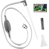 UOCAI Aquarium Reinigungsset 1.9M –Mulmsauger Sauger für Wasserwechsel, Robuster Aquarium Sauger für Wasserwechsel, mit Schlauch, Pumpe, Zubehör zur Reinigung Aquarium Zubehör für Süß Meerwasser