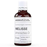 wesentlich. Melissenöl - ätherisches Öl - 100% naturrein (Glasflasche) - u.a. für Duftlampe und Diffuser (50ml)