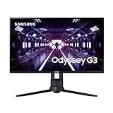Samsung Odyssey G3 Gaming Monitor F24G33TFWU, 24 Zoll, VA-Panel, Full HD-Auflösung, AMD FreeSync Premium, Reaktionszeit 1 ms, Bildwiederholrate 144Hz, Schwarz