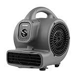 XPOWER P-80A Mini Mighty Air Mover Floor Fan Dryer Utility Blower Outdoor Lawn Fan with External Outlet Plug