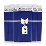 DERMAWAX Weintraubenkern Wachspatronen 6x 100 ml Roll-On Wax Nachfüllset - Warmwachs für empfindliche Haut- ideal für Achseln Beine Rücken Arme & Brust – Cremige Konsistenz (600 ml, Weintraubenkern)