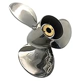 ARKDOZA Propeller aus Edelstahl für Mercury-Außenbordbordwände, 30–70 PS, RH Gummi-Nabe 13 Zahnung (10 3/8 (Durchmesser) x 14 (Teilung)