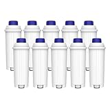 Waterdrop TÜV SÜD Zertifizierte Kaffee Filter, Kompatibel mit DeLonghi DLSC002 9310926 SER3017 5513292811 und Verschiedener Modelle von ECAM, ESAM, ETAM (10)