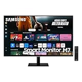 Samsung M70D Smart Monitor, 32 Zoll, 4K AI Upscaling, UHD, 60 Hz, Streaming-Monitor mit Entertainment und Gaming Hub, Bildschirm mit Lautsprechern, Smart TV Apps mit Fernbedienung, LS32DM700UUXEN