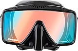 CRESSI SF1 Mask Black 380 UV Blue/Orange/Lenses - Erwachsene...