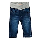 Staccato Jeans Baby Unisex - Pull On, weich, elastischer Umschlagbund, strapazierfähig - Mid Blue Denim, Größe 68-86 (86, Mid Blue Denim)