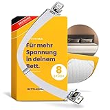 Haveable® Bettlakenspanner verstellbar (8 Stück) für alle Matratzengrößen - Premium Betttuchspanner mit hochwertiger Metallspange (30-100cm) - für faltenfreie Bettlaken und Topper