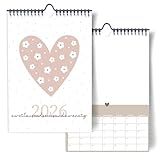 Schöner Foto-Bastelkalender 2026 zum Selbstgestalten I DIY Kreativ-Kalender DIN A4 I Wandkalender zum selber gestalten, zum Einkleben von Fotos