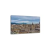 Leinwand Malerei Panoramabilder von Edinburgh Ctyscape Bild Kunstdrucke auf Leinwand moderne Leinwand Wand Bilder Bilddruck 45x65cm ungerahmt
