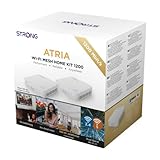 MESHKIT1200V2 STRONG WiFi Mesh, WLAN-Repeater für Heimnetzwerk, Access Point, Dual Band AC1200, 3 Ports Gigabit Ethernet, Steuerungs-App, 2 Wi-Fi-Verstärker Abdeckung 200 m2, Weiß