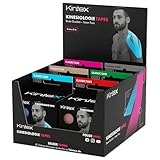 Kintex Kinesiologie-Tape Classic - selbstklebend, elastisch, wasserfest und antiallergisch - Sport- und Kinesiotape zum Einsatz bei Sportverletzungen - 6 Rollen à 5 cm x 5 m