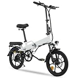 Elektrofahrräder Klappbar,16 Zoll Elektrofahrrad 7.8Ah Akku,250W E-Bike mit 2.6H Schnellladung,3 Fahrmodi,3 Geschwindigkeitsmodi Sitzhöhe Verstellbar,Reichweite MAX 70km,Falt-Pedelec für Herren Damen