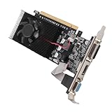 Jectse Gaming-Grafikkarte, 1 GB DDR3 64-Bit-Computer-Grafikkarte 589 MHz 1000 MHz 2560 X 1600 Grafikkarte für Gaming-PC, HDMI-DVI-VGA-Schnittstelle (1GD3 64BIT)
