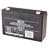 EMOS - Wartungsfreier Bleiakku - 6V 12Ah - AGM Batterie - Faston 4,7mm Anschluss - Für Alarmsysteme, Brandmeldetechnik, USV-Geräte - 151x51x94 mm
