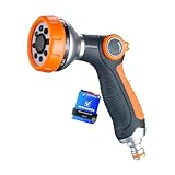 GRIFEMA GE1303 Gartenbrause, Handbrause Garten-Spritzpistolen, 8 Bewässerungsmuster, Einstellbarer Wasserdurchfluss für Gartenbewässerung, Autowäsche, Haustierdusche