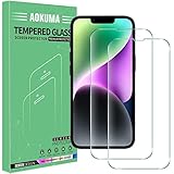 AOKUMA Schutzfolie für iPhone 14 Panzerglas, 【2 Stücke】 Glas kompatibel mit iPhone 14 Schutzfolie, Premium Glasfolie mit 9H Härte, Anti Kratzer, Splitterfest,Anti-Öl,Anti-Bläschen