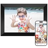 Frameo Digitaler Bilderrahmen WiFi, 10,1 Zoll Smart WiFi Digitaler Fotorahmen, integrierter 16GB Speicher, 1280 x 800 HD IPS Touch Screen, Diashow, Auto-Rotate, Digitaler Bilderrahmen für Foto & Video