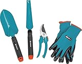 Gardena Gartenwerkzeug-Set, Metall, Kunststoff, Black/Red/Green/Silver/Turquoise, 5 Count
