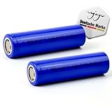 2 x Li-Ion Akku 3.7V 2600-mAh 3C Flat Top Flachkopf, Wiederaufladbare Batterie m. flachem Pluspol für RC Modellbau, Powerbank, E-Bike, LED Lampe, Airsoft, Drohne, DIY Elektronik, Mikrocontroller