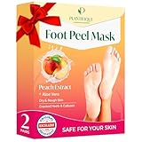 Plantifique Fußmaske - Hornhaut Socken - 2 Paar Pfirsich Fussmaske Hornhautentferner Socken - Hornhaut entfernen fuß - Foot Peel Mask Fußpeeling - Fußpflege Geschenke